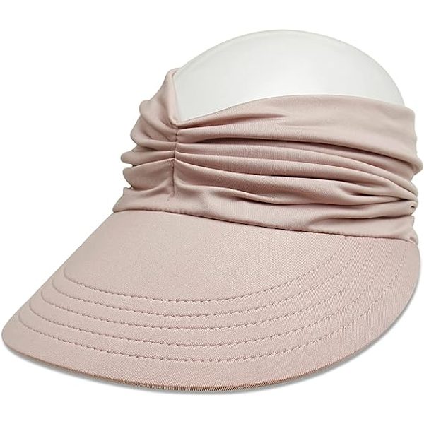 Dame Sol Visor Hat Bred Skygge Sommer UV Beskyttelse Strand Sport Cap，pink