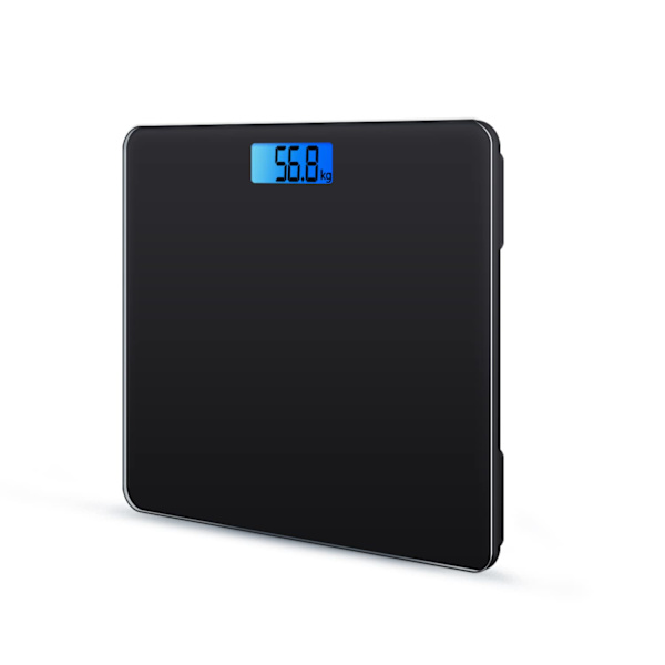 Digital elektronisk badevægt badevægt kropsvægt 26x26cm 180KG platform baggrundsbelyst display vægtstyring