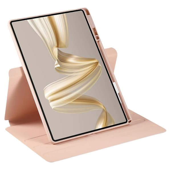Fodral med Ställ i Läder för Huawei MatePad Pro 12.2 (2024) - Roséguld