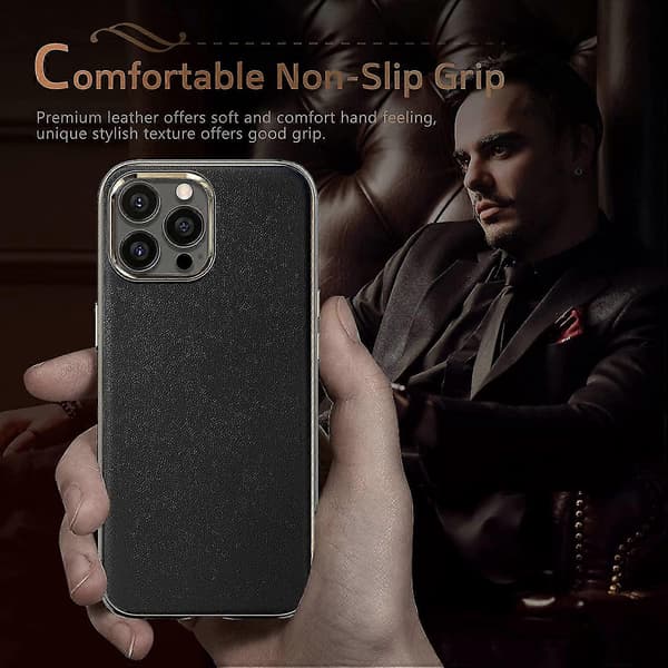 Iphone 13 Pro Max Cover, Business Slim Classic Cover Herre Sort