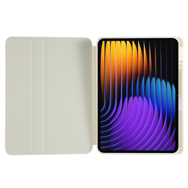 Fodral för Xiaomi Pad 7 Pro/Pad 7 Ställ Läder Tablettskydd - Vit