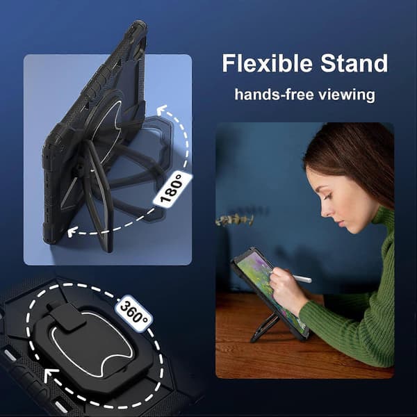 Støtteveske i silikon+PC for iPad Air 13 (2024)