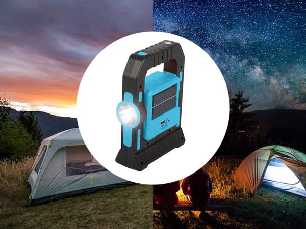 Turist LED lanterne solcellelampe camping genopladeligt batteri campinglampe blue