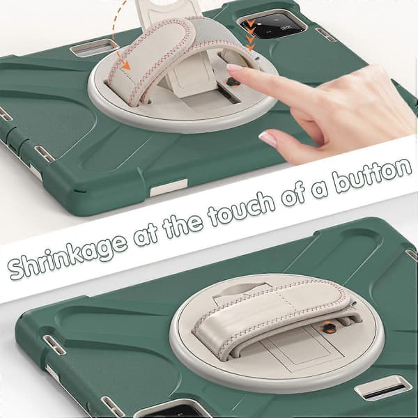 Fodral för Xiaomi Pad 7 TPU+PC+Silikon Ställ Anti-Fall Tablet Skydd - Smaragdgrön