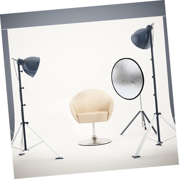 1 stk. sammenklappelig reflektor, bærbar diffuser, forsyninger, reflektor til studie, 2-i-1 fotoreflektor, 60 cm (sølv og hvid)