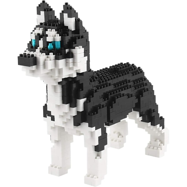 Mikro byggeklodser Mini kæledyr byggelegetøjsklodser til børn Husky