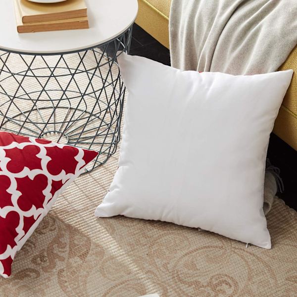 100% Holdbar Canvas Firkantede Dekorative Pudebetræk til Sofa, Sæt af 6, 18×18 Tommer Red