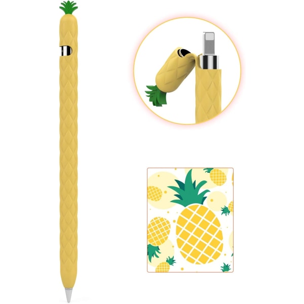 Case Fodral Söt fruktdesign Silikon Mjukt skyddande cover Tillbehör Kompatibel med Apple Pencil 1:a generationen