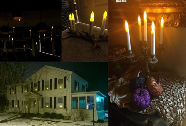 12 stk. flammefri LED-stearinlys, spids stearinlys, 6,5x0,9 tommer