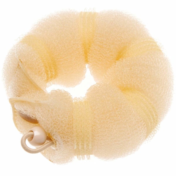 2 delar Magic Hair Styling Twist Ring Former Shaper Donut Chignon Bull Maker Clip Hårrullare Small & Large (Vit)