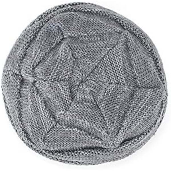 Vintermössa för Män Varm Stickad Lång Slouch Skull Cap Termisk med Mjuk Fleecefodring