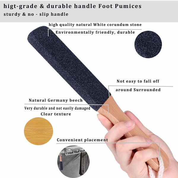Fotfil Callus Remover Fotskrubb, Professionell Pedikyr Fotrasp Tar Bort Sprickade Hälar, Död Hud, Liktorn, Hård Hud
