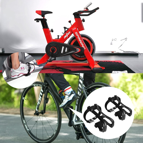 Cykeltåklämma med nylon Cykel Mountain Road Bike för cykelpedaler / inomhuscykelpedaler