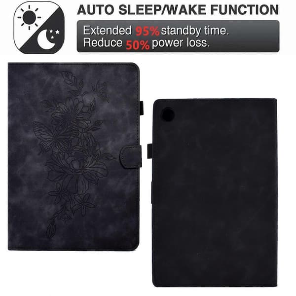 For Samsung Galaxy Tab A9+ Deksel PU Lær Tablet Cover med Kortholder Stativ