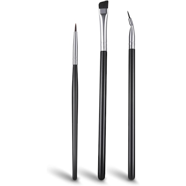 Ammattimainen Erittäin Ohut Kulma Eyeliner-sivellinsetti - 3 kpl Tarkkuussiveltimiä Terävään Rajaukseen, Määriteltyihin Kulmakarvoihin ja Yksityiskohtiin