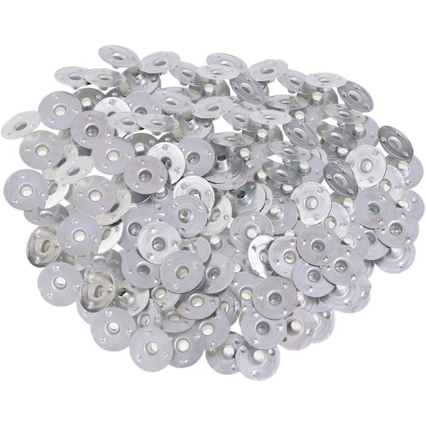 100 st silver metalliska teljus vekehållare vekar flik bas ljustillverkningstillbehör 20*7mm