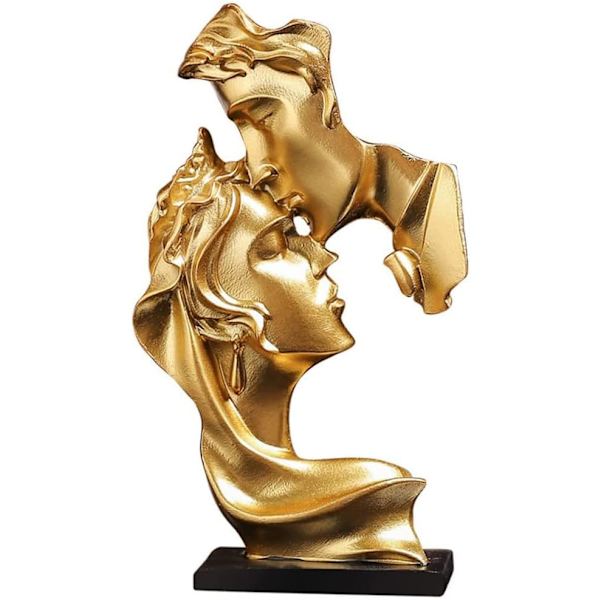 Par Gave Par Skulptur, Par Kys Statue, Par Kys Kunst Resin Skulptur Bryllupsgave Kontor