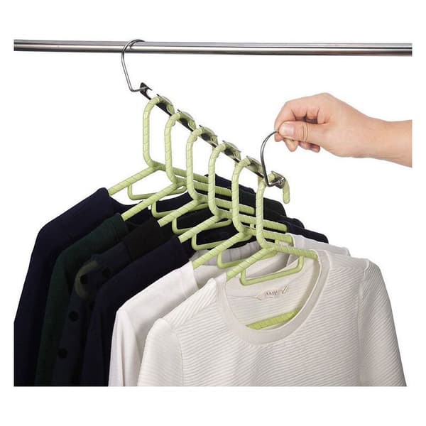 2 stk Magiske Hengere 6 Hull Rustfritt Stål Multifunksjonell Folding Hook Metall Rustfritt Stål Husholdningskrok