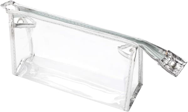 5-pack transparenta vattentäta kosmetiska väskor med dragkedja, bärbara PVC transparenta kosmetiska väskor