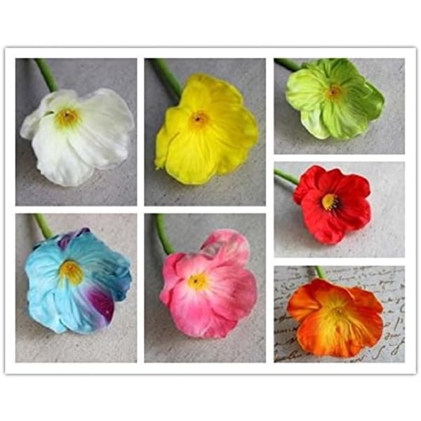 10 stk kunstige valmueblomster Kunstig blomst til bryllup Høytids brudebukett Hjemmefestdekor (oransje)