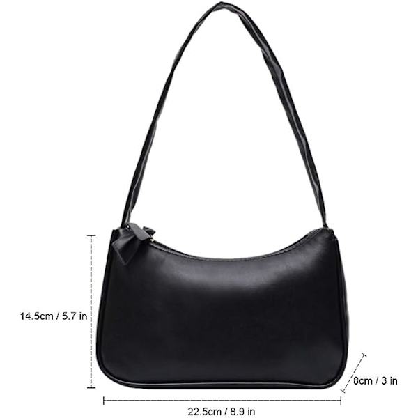 Retro Underarm Bag Kvinner Retro Kvinner Bue Håndveske Skulder Bag PU Lær Bag