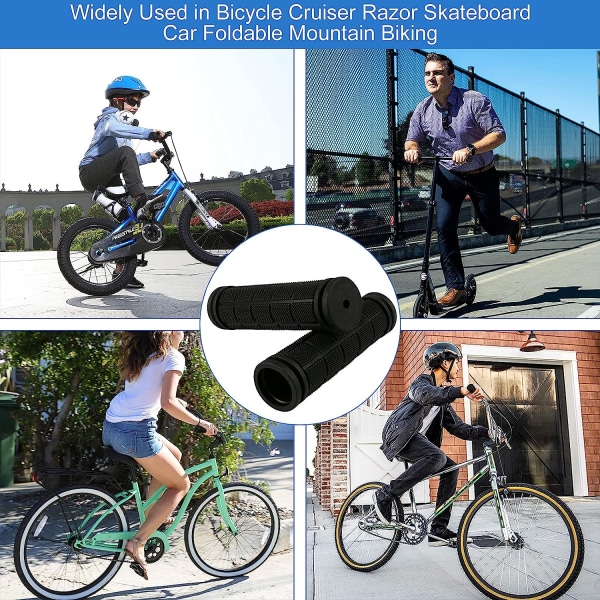 4-pack cykelstyre, anti-slip gummihandtag för barn, specialersättningscykelstyre, svart