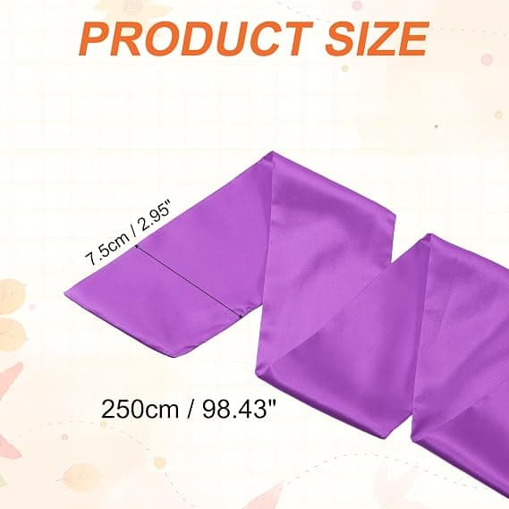 Satinbälte, bröllopsfest brud blankt satin midjebälte, klänning balaccessoar, lila Purple