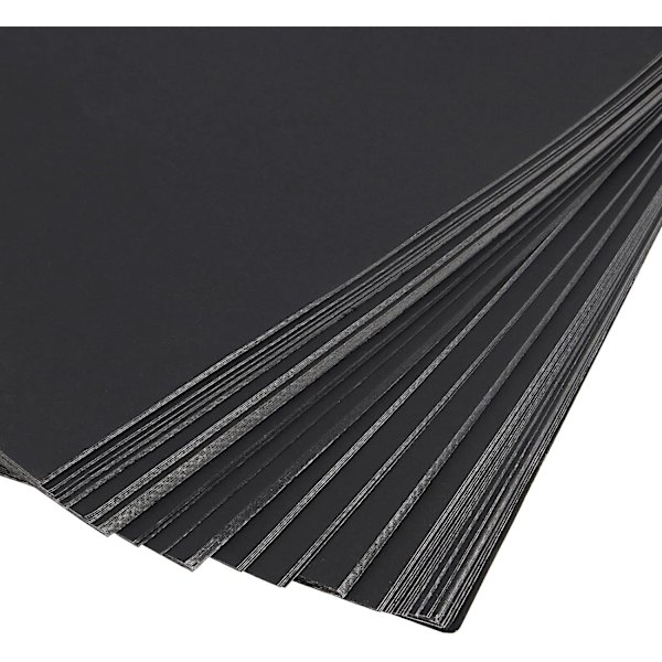 100 arkkia A4 230gsm mustaa kartonkia, 21*29,7 cm paksu taidekartonkia tulostuspaperia askarteluun