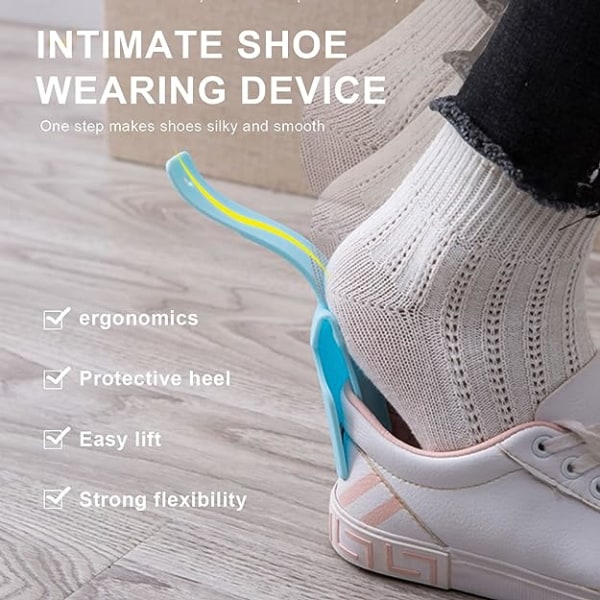 5 st Lazy Shoes Helper Slider Easy On Shoes Plast Shoehorn, Portable Shoe Lifting Helper Handed Shoehorn, Sock Slider Handed Shoe Horn