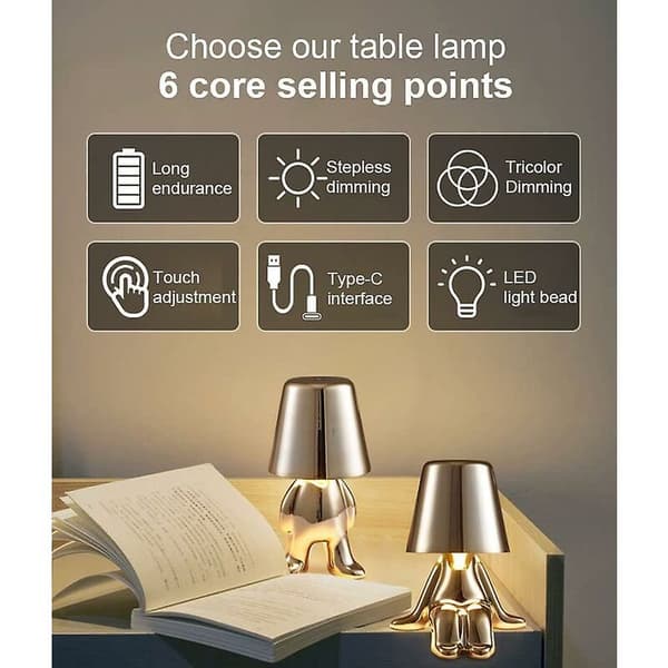 Thinker Lampe Bordlampe Berøringskontroll