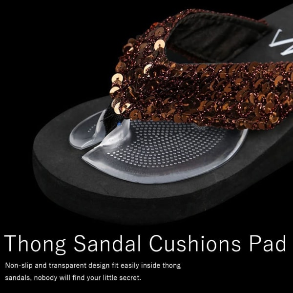 4 stk./2 par Flip Flop Sandaler Pads Flip Flops Slidstærke Tåbeskytter Gel Tåpind Mat