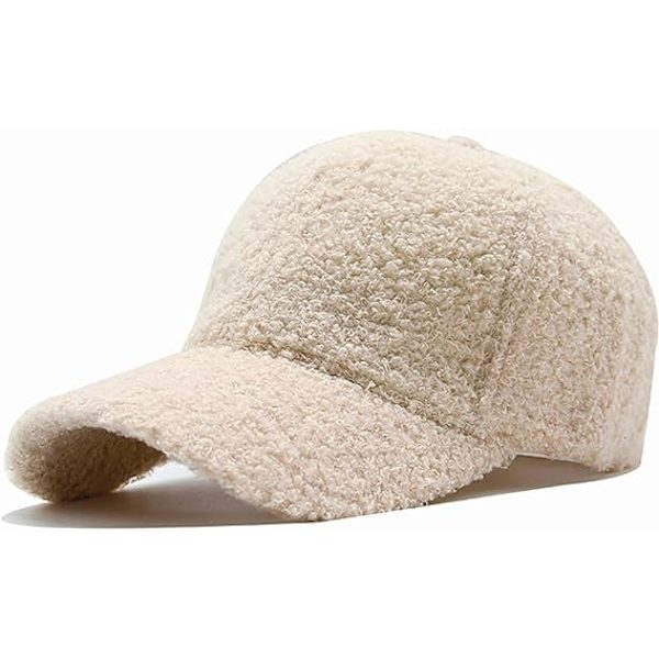 Faux Lammeuld Baseball Kasket til Mænd Kvinder - Fleece Sports Hatte Varm Vinter
