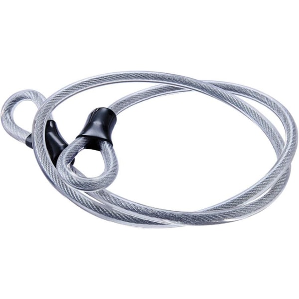 Stainless Steel Security Cable, Double Ring Braided Steel Cable Flexible Lock Cable Lock