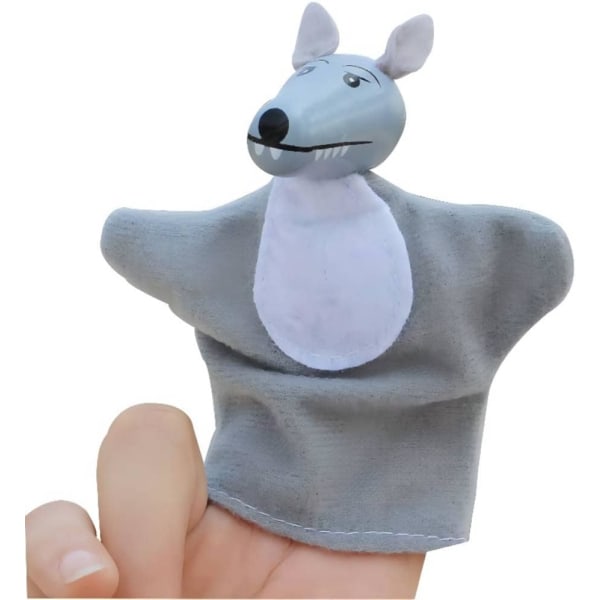 De tre små grisarna och vargen Finger Puppet Story Toy, Toddler Children's Story Theater Doll (De tre små grisarna och vargen)