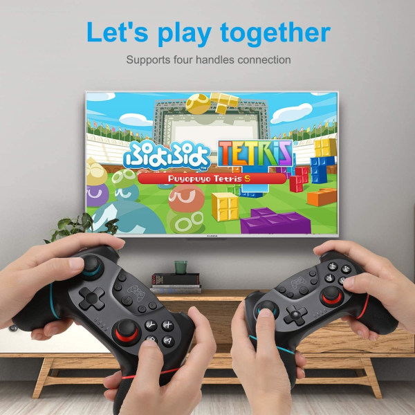 Switch-kontroller, kompatibel med Nintendo Switch-kontroller, med väckningsfunktion, trådlös switch-kontroller