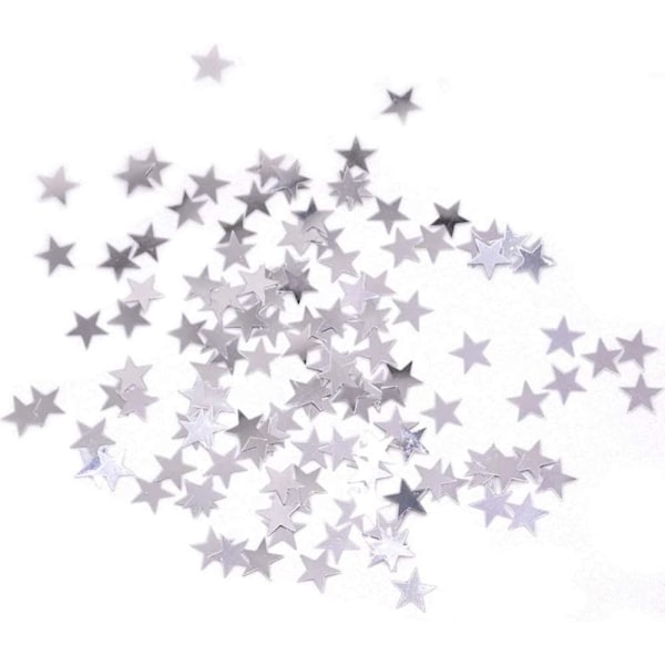 Jalo tähti konfetti kulta, tähti konfetti, akryyli tähti hajallaan koriste, pöytä konfetti, pöytä koriste glitter, syntymäpäivä, häät, lahja koriste Silver