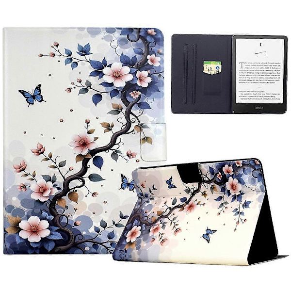 Til Amazon Kindle 6\" (2022) Stand Case Mønstertryk Tablet Læder Cover