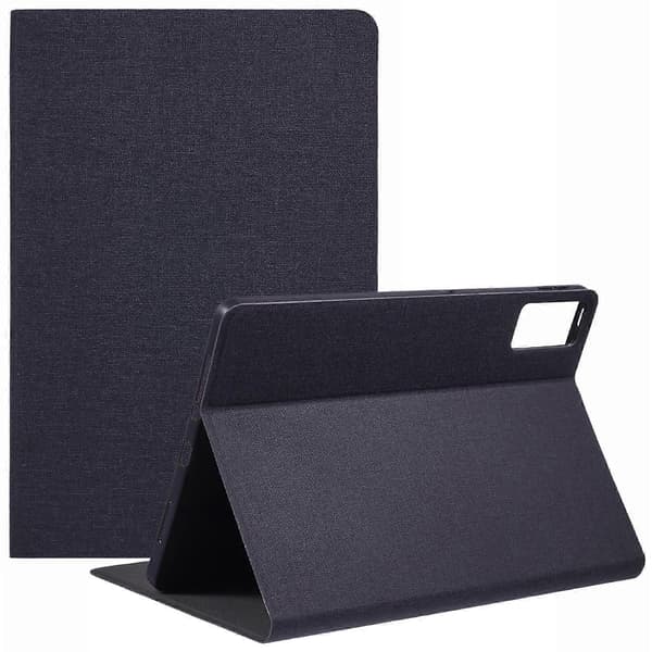 X-LEVEL Etui til Xiaomi Redmi Pad SE, stoftekstur læder tabletcover - Sort