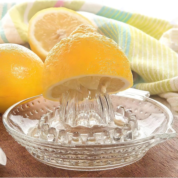 Citrus Apelsin Citronpress, Manuel handjuicer med glas och med handtag och hällpip tungviktsglas