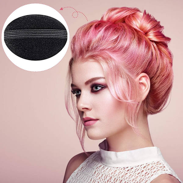 Hårbasuppsättning Svamp Styling Insert Fläta Verktyg Hår Bump Up Kam Clip Bun Hår Pad Tillbehör för Kvinnor Flickor DIY Frisyr (8 Stycken)