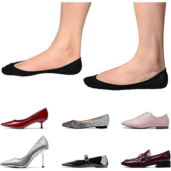 No Show Socks Women för Flats 4 Pack Non Slip Invisible Ultra Low Cut Socks