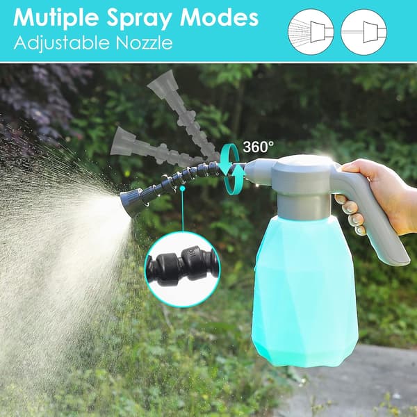 Elektrisk sprayflaska för växter inomhus/utomhus, 2L automatisk vattning med justerbart munstycke