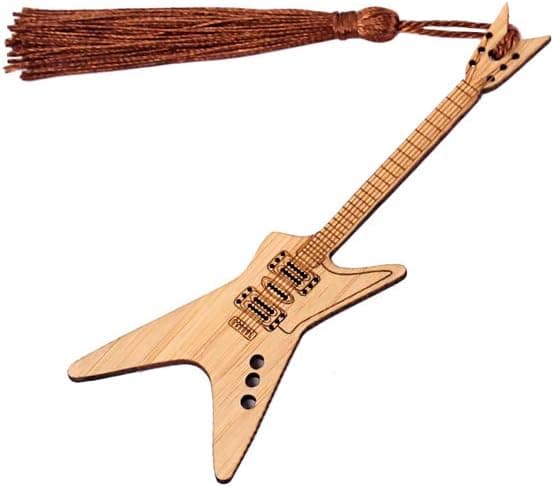 Design Guitar Bambus Bogmærke med Kvast til DIY-projekter og Gavemærker-A A