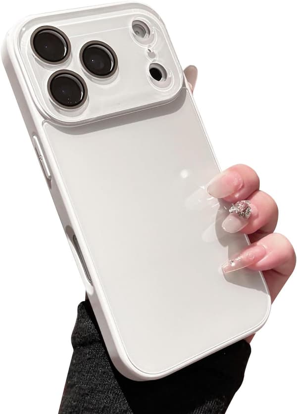 til iPhone 17 Pro Luksus Enkelt Hærdet Glas Cover-Hvid White iPhone17 Pro