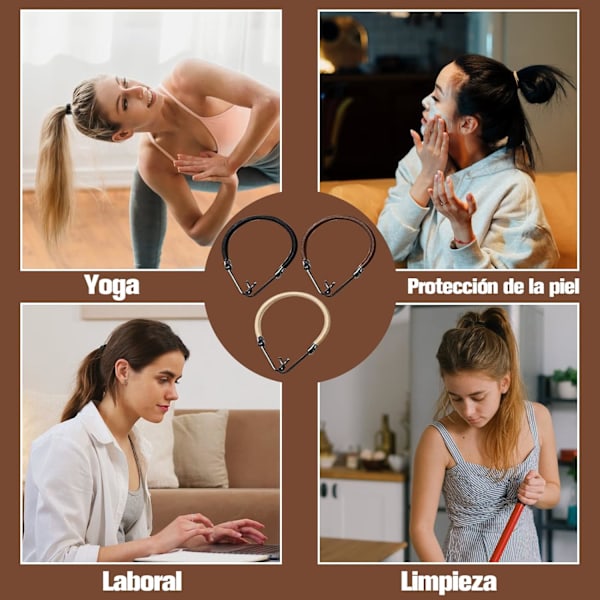 24 Stycken Elastiska Hårband med Krokar, Justerbara Hårband Hårkrokar Hårscrunchies för Kvinnor
