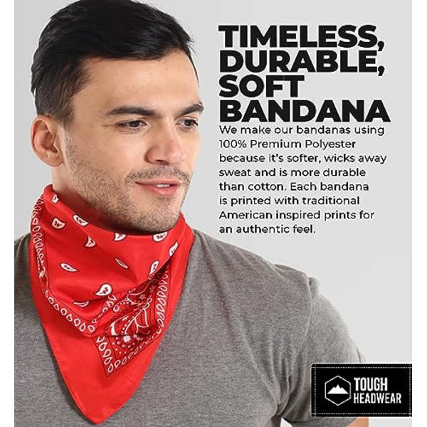 Denim Bandana Tøj - Pirat Bandanas - Bandanas Lommetørklæder - Bandanas til Mænd og Kvinder