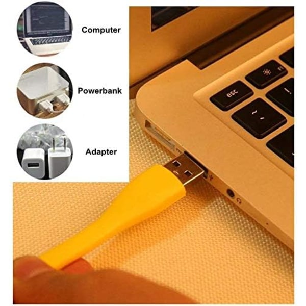 8-delt USB LED-lys, fleksibel mini USB-lys, bærbar PC/tastaturlys, USB-leselys, lite boklys, 8 farger