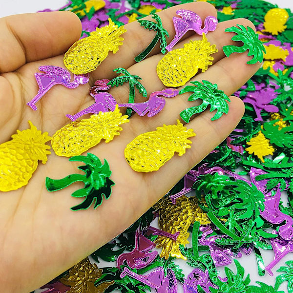 Kesäkonfetti Palmu Puu Kookospähkinä Puu Flamingo Ananas Hääteemainen Saarijuhla, 30g