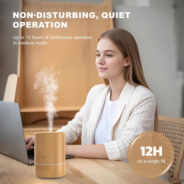Eterisk Oljediffuser, 125 ml Aromaterapidiffuser, Ultraljudsdiffuser för Eteriska Oljor, Sval Dimluftfuktare