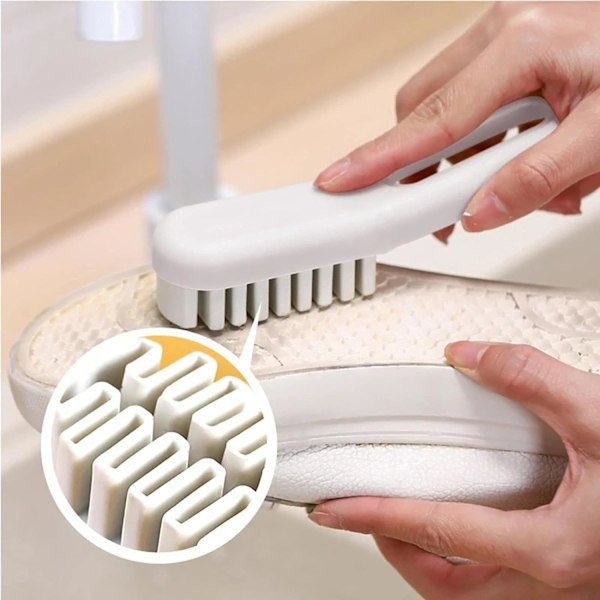 Sko børste i crepe skinn, nubuck børste, sneakers viskelær, skinnbørste med PP-håndtak for møbler, sko